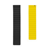 Xiaomi Amazfit Pace Uyumlu KRD-52 Zore Kordon-Gri-Sarı