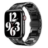 ​​​Watch Ultra 49mm Kordon Uyumlu KRD-63 Metal Strap Kayış CLO- Siyah