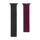 ​​​Watch 44mm Uyumlu KRD-52 Zore Kordon-Siyah-Kırmızı