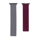 ​​​Watch 7 45mm Uyumlu KRD-52 Zore Kordon-Gri-Kırmızı