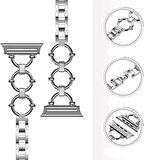 ​​​Watch 7 41mm Uyumlu KRD-56 Metal Zore Kordon-Siyah