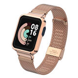 Xiaomi Redmi Watch (Mi Watch Lite) Uyumlu KRD-59 Metal Zore Kordon-Siyah