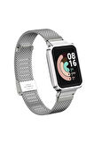 Xiaomi Redmi Watch (Mİ Apple Watch LİTE) Uyumlu Krd-59 Metal Kordon-gümüş