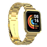 Xiaomi Redmi Watch (Mi Watch Lite) Uyumlu KRD-60 Metal Zore Kordon-Gold