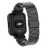 Xiaomi Redmi Watch (Mi Watch Lite) Uyumlu KRD-60 Metal Zore Kordon-Mor
