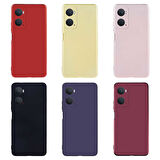 Oppo A36 Kılıf Zore Premier Silikon Kapak-Mürdüm