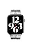 Apple Watch 44mm Uyumlu Krd-63 Metal Kordon-gümüş