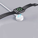 Beyaz Akıllı Saat Wireless Type-C Şarj Kablosu 1m-Zore