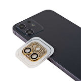 iPhone 12 Mini Uyumlu Zore CL-08 Kamera Koruyucu-Gold