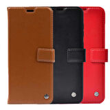 Galaxy A33 5G Uyumlu Zore Kar Deluxe Kapaklı Uyumlu-Kırmızı