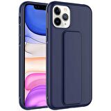 iPhone 11 Pro Max Uyumlu Zore Qstand Kılıf-Lacivert