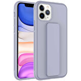 iPhone 11 Pro Uyumlu Zore Qstand Kılıf-Gri