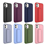 iPhone 12 Uyumlu Zore Qstand Kılıf-Lila