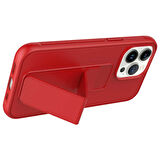 Apple iPhone 13 Pro Kılıf Zore Qstand Kapak-Pembe