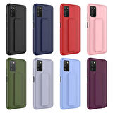 Galaxy A03S Uyumlu Zore Qstand Kapak-Lila