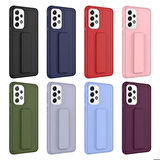 Galaxy A13 4G Uyumlu Zore Qstand Kapak-Kırmızı