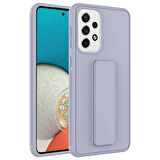 Galaxy A13 4G Uyumlu Zore Qstand Kapak-Gri