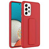Galaxy A23 Uyumlu Zore Qstand Kapak-Kırmızı