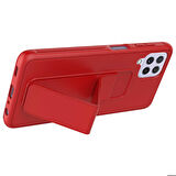 Galaxy M32 Uyumlu Zore Qstand Kapak-Pembe