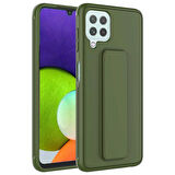 Galaxy M32 Uyumlu Zore Qstand Kapak-Koyu Yeşil