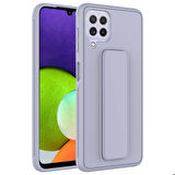 Galaxy M32 Uyumlu Zore Qstand Kapak-Gri