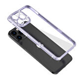 iPhone 12 Pro Max Uyumlu Kamera Korumalı Taşlı Zore Mina Kılıf-Mavi