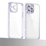 iPhone 12 Pro Max Uyumlu Kamera Korumalı Taşlı Zore Mina Kılıf-Mavi