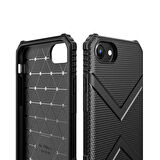 iPhone SE 2022 Uyumlu Zore Hank Silikon-Siyah