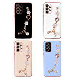 Galaxy A52 Uyumlu El Tutamaçlı Kamera Korumalı Zore Taka Silikon Kapak-Pembe