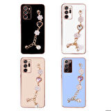 Galaxy Note 20 Ultra Uyumlu El Tutamaçlı Kamera Korumalı Zore Taka Silikon Kapak-Pembe