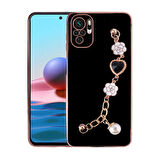 Xiaomi Poco M5S Kılıf El Tutamaçlı Kamera Korumalı Zore Taka Silikon Kapak-Siyah
