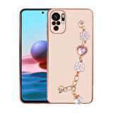 Xiaomi Poco M5S Kılıf El Tutamaçlı Kamera Korumalı Zore Taka Silikon Kapak-Pembe