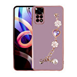 Xiaomi Redmi Note 11S Global Kılıf El Tutamaçlı Kamera Korumalı Zore Taka Silikon Kapak-Mor