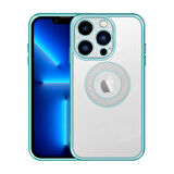 Apple iPhone 13 Pro Kılıf Kamera Korumalı Logo Gösteren Zore Esta Kapak-Yeşil