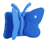 iPad Mini 2. Nesil Uyumlu ​HLP Butterfly Standlı Tablet Kılıf-Mavi