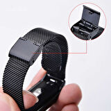 Xiaomi Mi Band 3 Uyumlu KRD-06 Metal Zore Kordon-Siyah