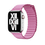 Watch 40mm Uyumlu KRD-09 Deri Lop Zore Kordon-Pembe