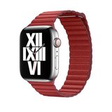 Watch 40mm Uyumlu KRD-09 Deri Lop Zore Kordon-Kırmızı