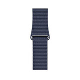 Watch Ultra 49mm Kordon Uyumlu KRD-09 Deri Lop Strap Kayış CLO- Beyaz