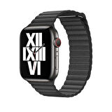 Watch 40mm Uyumlu KRD-09 Deri Lop Zore Kordon-Siyah