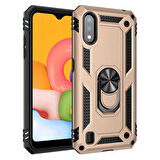 Galaxy A01 Uyumlu Zore Vega Kapak-Gold