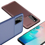 Galaxy S20 Uyumlu Zore Negro Silikon Kapak-Kahverengi