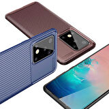 Galaxy S20 Ultra Uyumlu Zore Negro Silikon Kapak-Kahverengi