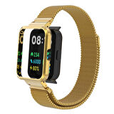 Xiaomi Redmi Watch 2 Lite Uyumlu KRD-58 Metal Zore Kordon-Kırmızı