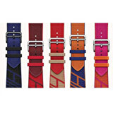 Watch 44mm Uyumlu KRD-51 Hasır Zore Kordon-NO5