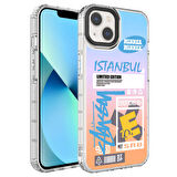 iPhone 14 Uyumlu Kamera Korumalı Renkli Desenli Sert Silikon Zore Korn Kılıf-NO1