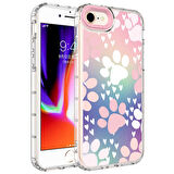 iPhone 7 Uyumlu Kamera Korumalı Renkli Desenli Sert Silikon Zore Korn Kapak-NO7
