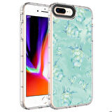 iPhone 8 Plus Uyumlu Kamera Korumalı Renkli Desenli Sert Silikon Zore Korn Kapak-NO13