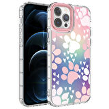 iPhone 14 Pro Max Uyumlu Kamera Korumalı Renkli Desenli Sert Silikon Zore Korn Kılıf-NO7