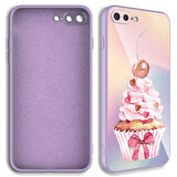 iPhone 8 Plus Uyumlu Kamera Korumalı Desenli Sert Silikon Zore Epoksi Kapak-NO4